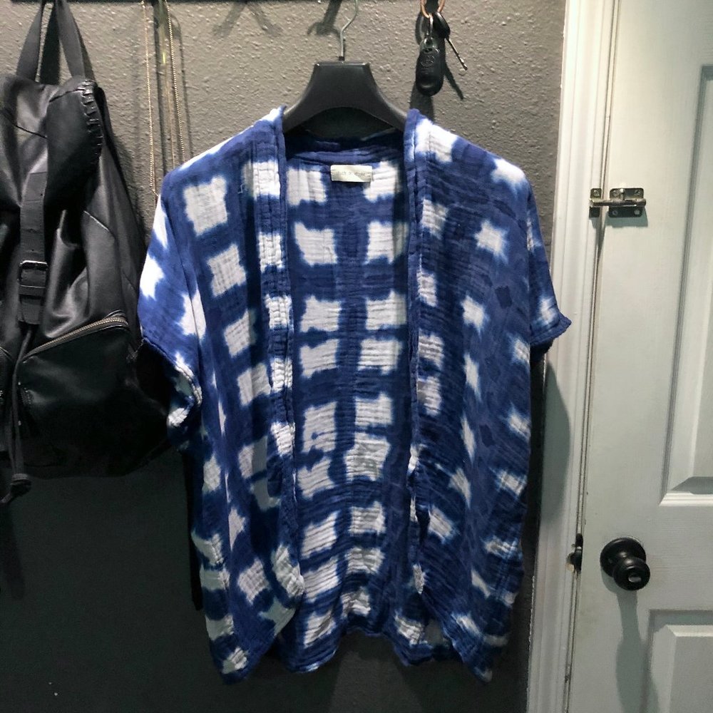 Anthropologie Cloth & Stone Ikat Gauze Kimono